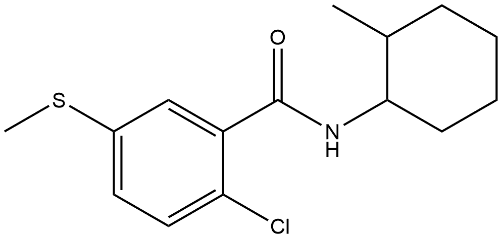 2-Chloro-N-(2-methylcyclohexyl)-5-(methylthio)benzamide Structure