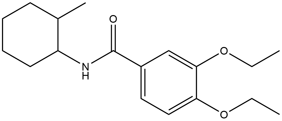 3,4-Diethoxy-N-(2-methylcyclohexyl)benzamide Structure