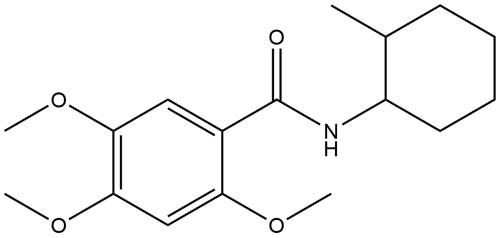 2,4,5-Trimethoxy-N-(2-methylcyclohexyl)benzamide Structure