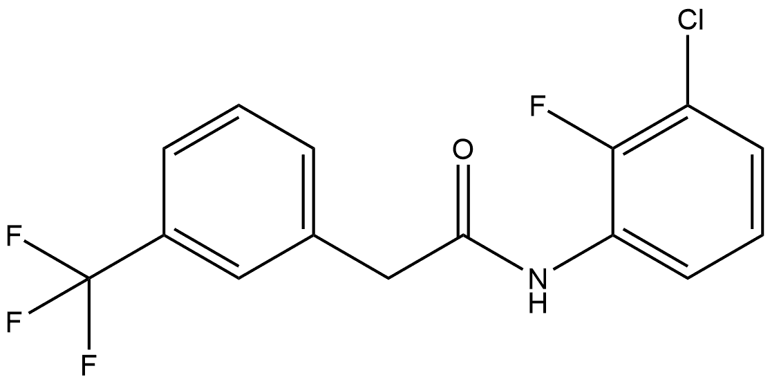 N-(3-Chloro-2-fluorophenyl)-3-(trifluoromethyl)benzeneacetamide 구조식 이미지