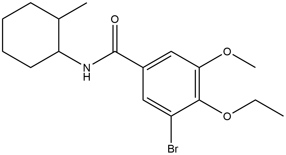 3-Bromo-4-ethoxy-5-methoxy-N-(2-methylcyclohexyl)benzamide Structure