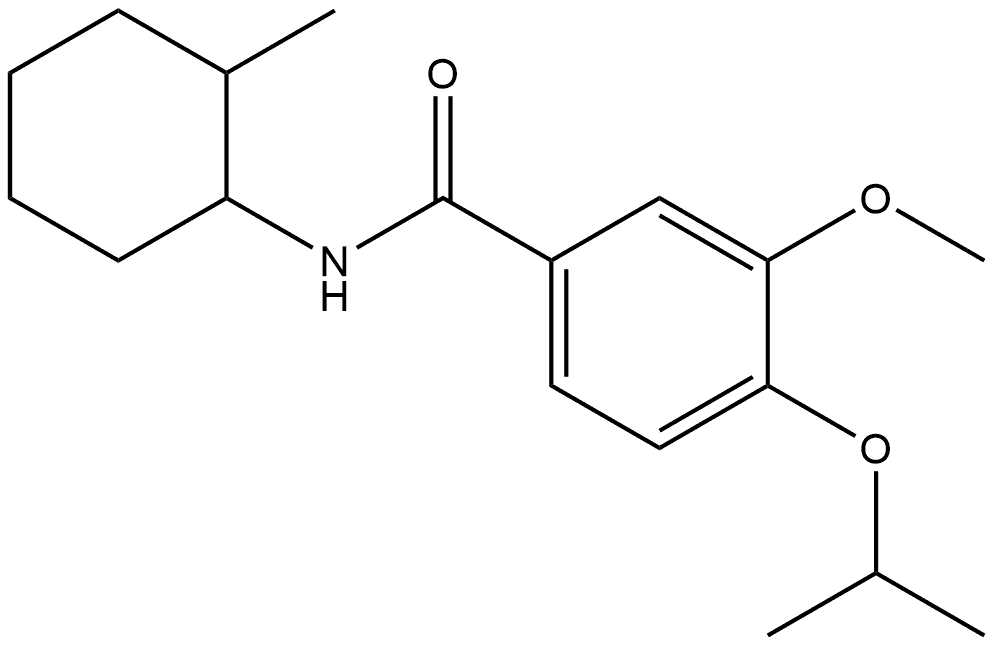 3-Methoxy-N-(2-methylcyclohexyl)-4-(1-methylethoxy)benzamide Structure