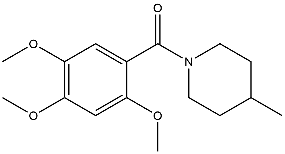 (4-Methyl-1-piperidinyl)(2,4,5-trimethoxyphenyl)methanone Structure