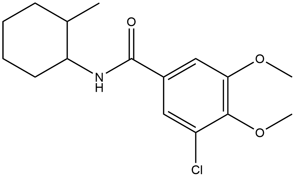 3-Chloro-4,5-dimethoxy-N-(2-methylcyclohexyl)benzamide Structure