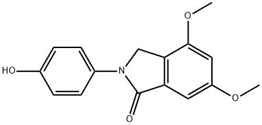 1H-Isoindol-1-one, 2,3-dihydro-2-(4-hydroxyphenyl)-4,6-dimethoxy- Structure