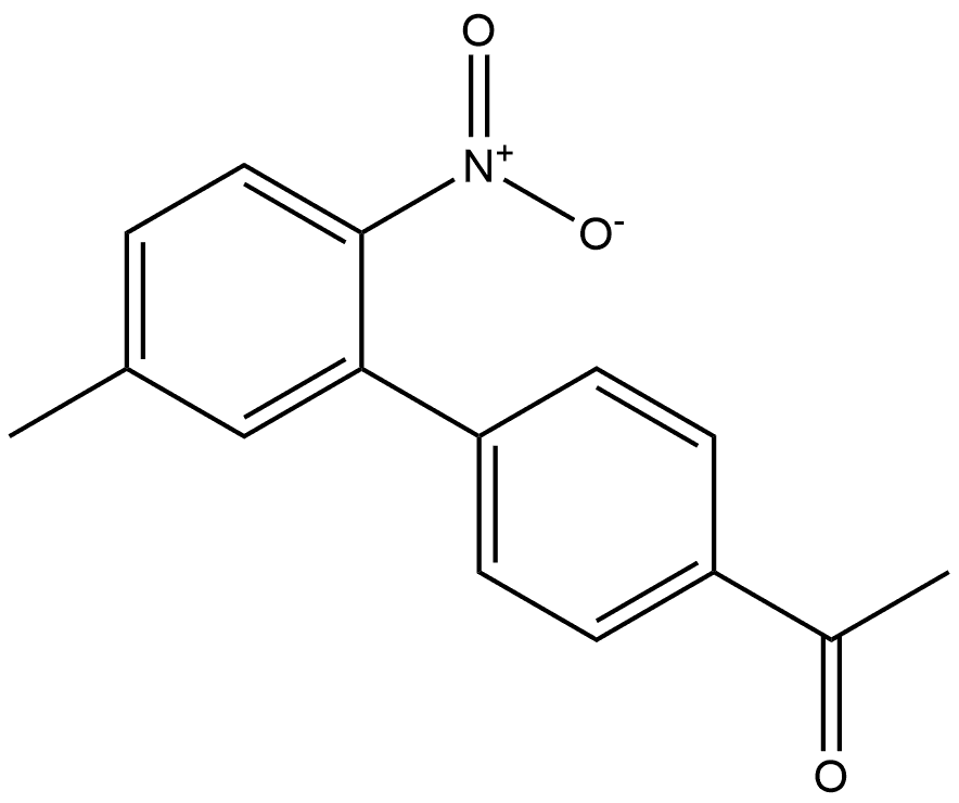 1-(5'-methyl-2'-nitro-[1,1'-biphenyl]-4-yl)ethanone Structure