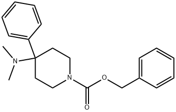 1-Piperidinecarboxylic acid, 4-(dimethylamino)-4-phenyl-, phenylmethyl ester Structure