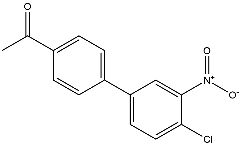 1-(4'-chloro-3'-nitro-[1,1'-biphenyl]-4-yl)ethanone Structure