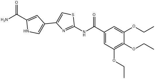 4-[2-(3,4,5-triethoxybenzamido)-1,3-thiazol-4-yl]-1
H-pyrrole-2-carboxamide Structure