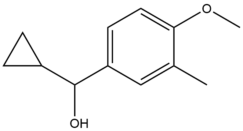 α-Cyclopropyl-4-methoxy-3-methylbenzenemethanol 구조식 이미지