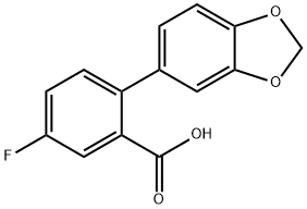 5-Fluoro-2-(3,4-methylenedioxyphenyl)benzoic acid Structure