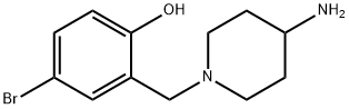 Phenol, 2-[(4-amino-1-piperidinyl)methyl]-4-bromo- Structure