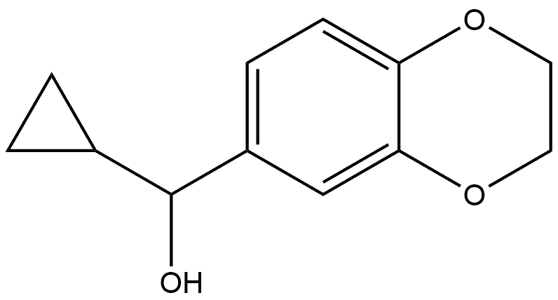 α-Cyclopropyl-2,3-dihydro-1,4-benzodioxin-6-methanol Structure