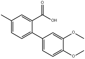 2-(3,4-Dimethoxyphenyl)-5-methylbenzoic acid Structure