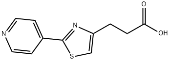 4-Thiazolepropanoic acid, 2-(4-pyridinyl)- Structure