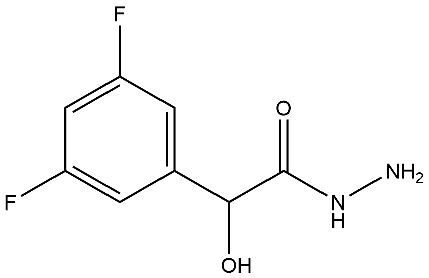 Benzeneacetic acid, 3,5-difluoro-α-hydroxy-, hydrazide Structure