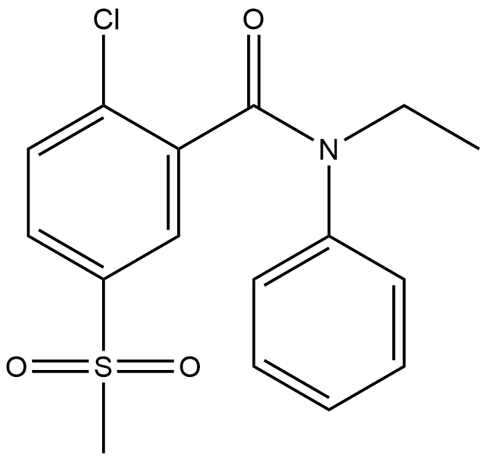 2-Chloro-N-ethyl-5-(methylsulfonyl)-N-phenylbenzamide Structure