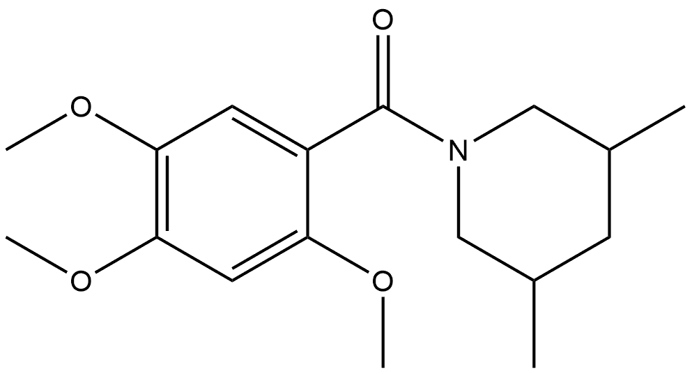 (3,5-Dimethyl-1-piperidinyl)(2,4,5-trimethoxyphenyl)methanone Structure