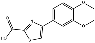 2-Thiazolecarboxylic acid, 4-(3,4-dimethoxyphenyl)- Structure