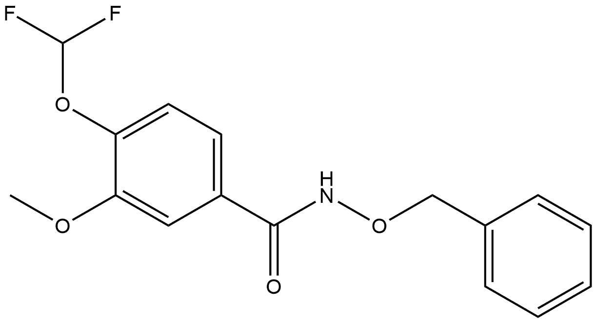 4-(Difluoromethoxy)-3-methoxy-N-(phenylmethoxy)benzamide Structure