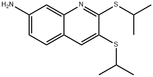 2,3-Bis(isopropylthio)quinolin-7-amine Structure