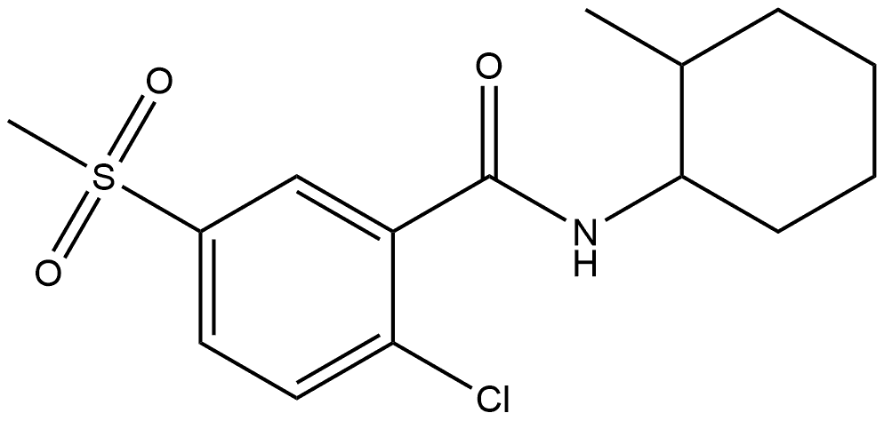 2-Chloro-N-(2-methylcyclohexyl)-5-(methylsulfonyl)benzamide Structure