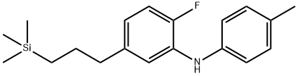 2-Fluoro-N-(p-tolyl)-5-(3-(trimethylsilyl)propyl)aniline 구조식 이미지
