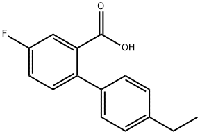 2-(4-Ethylphenyl)-5-fluorobenzoic acid 구조식 이미지