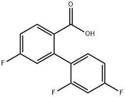 2-(2,4-Difluorophenyl)-4-fluorobenzoic acid Structure