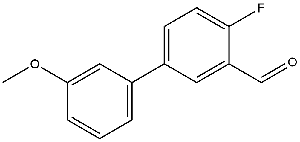 4-Fluoro-3'-methoxy[1,1'-biphenyl]-3-carboxaldehyde Structure