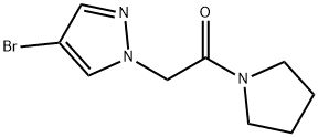 Ethanone, 2-(4-bromo-1H-pyrazol-1-yl)-1-(1-pyrrolidinyl)- 구조식 이미지