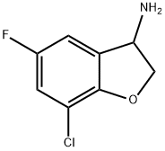 7-Chloro-5-fluoro-2,3-dihydro-1-benzofuran-3-amine Structure