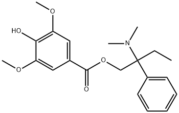 Benzoic acid, 4-hydroxy-3,5-dimethoxy-, 2-(dimethylamino)-2-phenylbutyl ester Structure