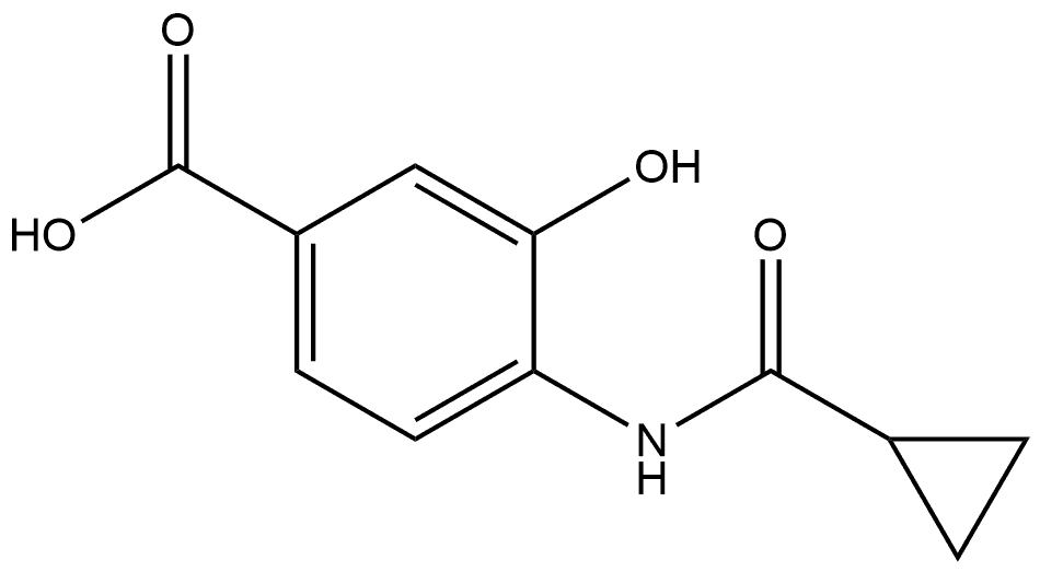 4-[(Cyclopropylcarbonyl)amino]-3-hydroxybenzoic acid Structure