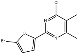 2-(5-Bromofuran-2-yl)-4-chloro-5,6-dimethylpyrimidine Structure