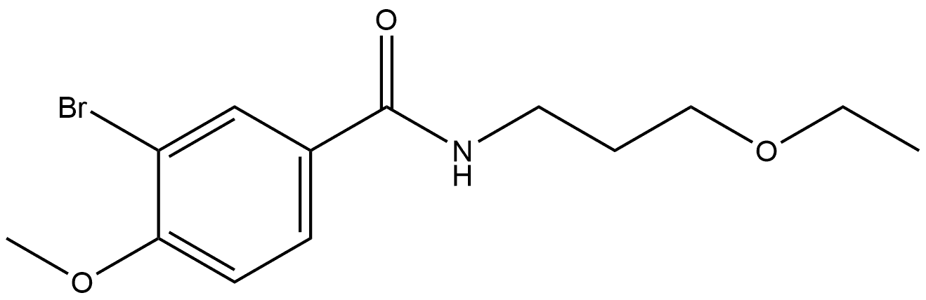 3-Bromo-N-(3-ethoxypropyl)-4-methoxybenzamide Structure