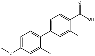 2-Fluoro-4-(4-methoxy-2-methylphenyl)benzoic acid Structure