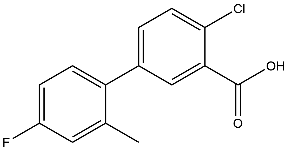 4-Chloro-4'-fluoro-2'-methyl[1,1'-biphenyl]-3-carboxylic acid Structure