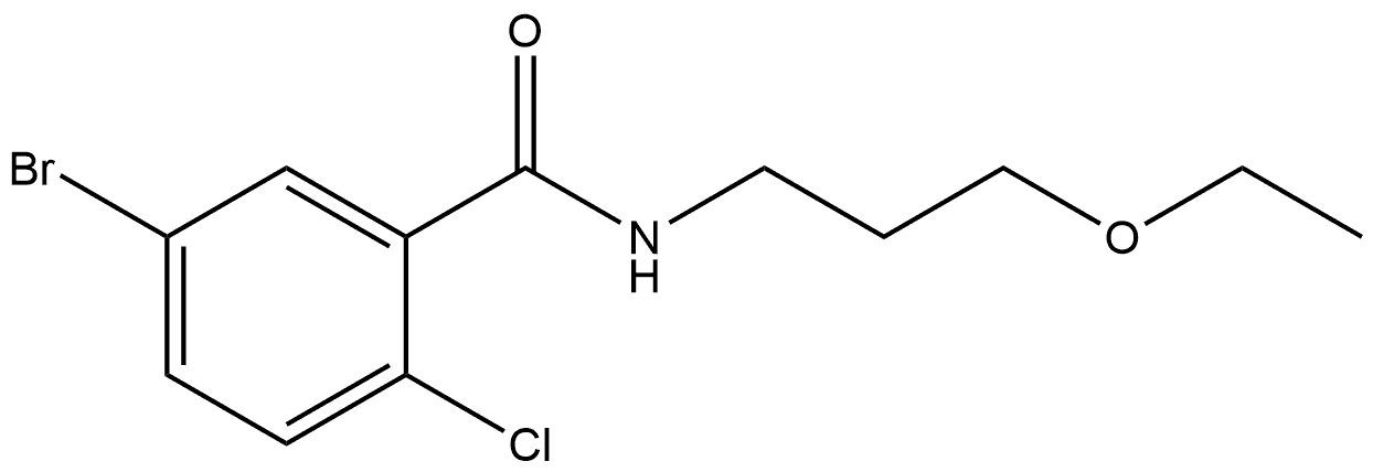 5-Bromo-2-chloro-N-(3-ethoxypropyl)benzamide Structure