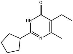 2-Cyclopentyl-5-ethyl-6-methyl-3,4-dihydropyrimidin-4-one Structure