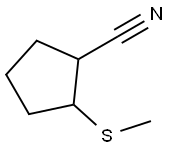 2-(methylsulfanyl)cyclopentane-1-carbonitrile, Mixture of diastereomers Structure