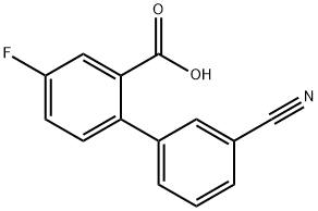 2-(3-Cyanophenyl)-5-fluorobenzoic acid Structure