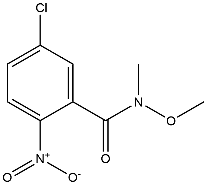 5-chloro-N-methoxy-N-methyl-2-nitrobenzamide Structure