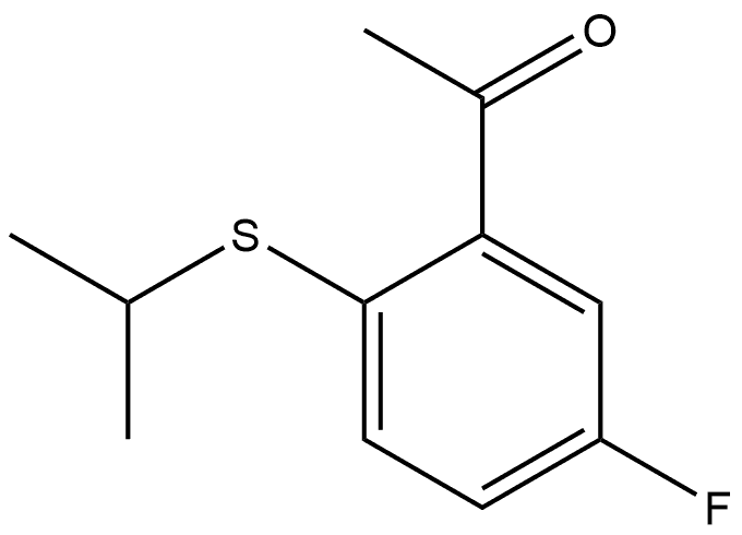 1-[5-Fluoro-2-[(1-methylethyl)thio]phenyl]ethanone Structure