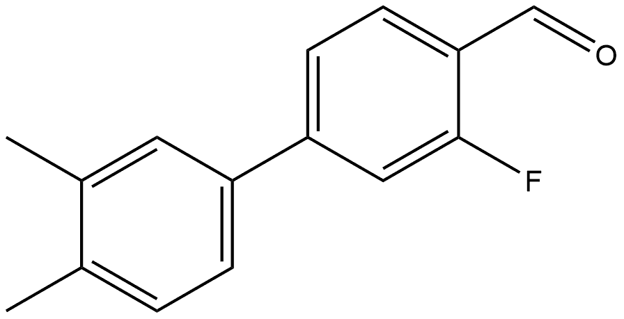 3-Fluoro-3',4'-dimethyl[1,1'-biphenyl]-4-carboxaldehyde Structure