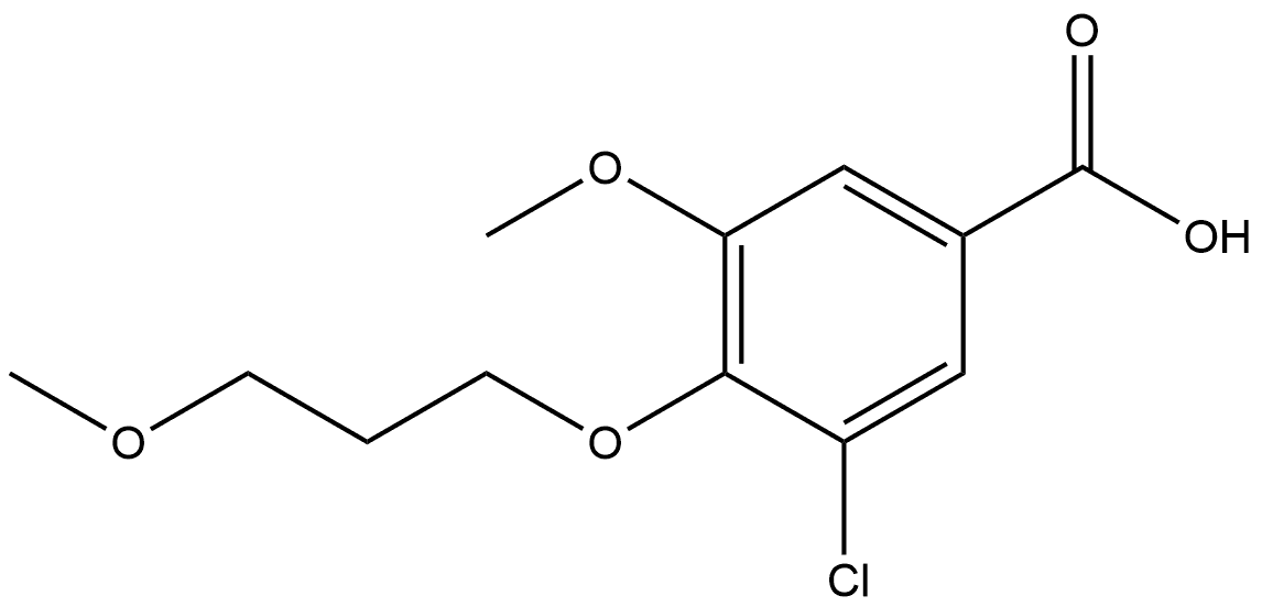 3-Chloro-5-methoxy-4-(3-methoxypropoxy)benzoic acid Structure