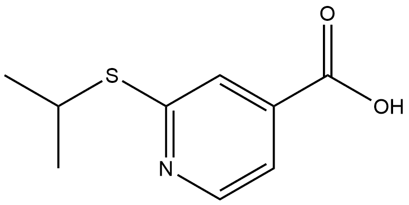 2-[(1-Methylethyl)thio]-4-pyridinecarboxylic acid Structure