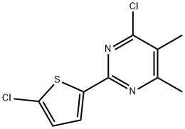 4-Chloro-2-(5-chlorothiophen-2-yl)-5,6-dimethylpyrimidine Structure