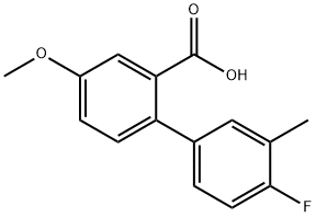 2-(4-Fluoro-3-methylphenyl)-5-methoxybenzoic acid Structure