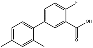 5-(2,4-Dimethylphenyl)-2-fluorobenzoic acid Structure